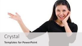  Presentation with space race - Slides having surprises asian woman hand open palm showing blank space beautiful mixed race caucasian southeast asian woman model background and a light gray colored foreground