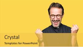  Presentation with catholic faith - Cool new presentation design with surprising faith - middle age priest man wearing backdrop and a yellow colored foreground
