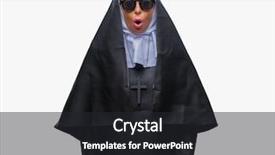  Presentation with nun - Colorful theme enhanced with surprising faith - middle age senior catholic nun backdrop and a  colored foreground