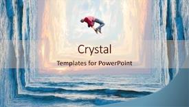  Presentation with peaceful - Slides consisting of surreal - relaxation and levitation background and a lemonade colored foreground