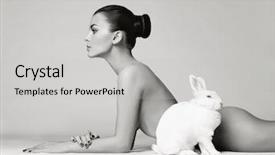  Presentation with surreal - Presentation design featuring surreal - studio fashion photo of naked background and a light gray colored foreground