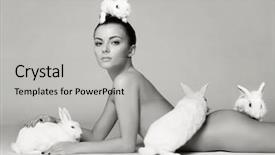  Presentation with surreal - Slide set enhanced with surreal - studio fashion photo of naked background and a light gray colored foreground