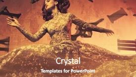  Presentation with surreal - Slide set having surreal - young woman on clock background background and a red colored foreground