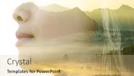  Presentation with surreal - Theme enhanced with surreal-creative-double-exposure-portrait background and a lemonade colored foreground