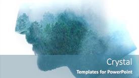  Presentation with surreal - PPT layouts having surreal-creative-double-exposure-portrait background and a teal colored foreground