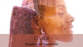  Presentation with surreal - Slide deck enhanced with surreal-creative-double-exposure-portrait background and a red colored foreground