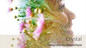  Presentation with surreal - Amazing slides having surreal-creative-double-exposure-portrait backdrop and a yellow colored foreground