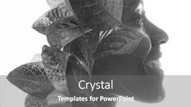  Presentation with surreal - Beautiful PPT layouts featuring surreal-creative-double-exposure-portrait backdrop and a gray colored foreground