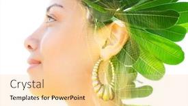  Presentation with surreal - Beautiful slides featuring surreal-creative-double-exposure-portrait backdrop and a blonde colored foreground