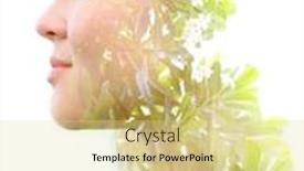  Presentation with surreal - Cool new slides with surreal-creative-double-exposure-portrait backdrop and a blonde colored foreground