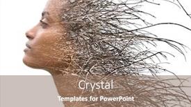  Presentation with surreal - Cool new slides with surreal-creative-double-exposure-portrait backdrop and a coral colored foreground