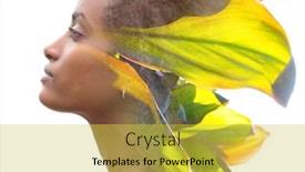  Presentation with surreal - Colorful presentation design enhanced with surreal-creative-double-exposure-portrait backdrop and a yellow colored foreground