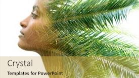  Presentation with surreal - Slide set having surreal-creative-double-exposure-portrait background and a yellow colored foreground