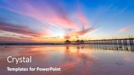  Presentation with huntington - Colorful slide set enhanced with surreal-scenery-as-the-sun backdrop and a coral colored foreground