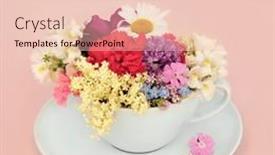  Presentation with nature design - PPT layouts having surreal-summer-flowers-and-wildflowers background and a lemonade colored foreground