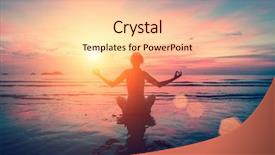  Presentation with yoga - PPT layouts consisting of surrealistic bloody red sunset background and a lemonade colored foreground