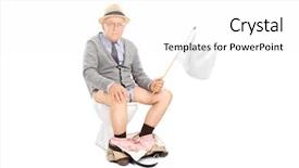  Presentation with angry - Theme enhanced with surrender - angry senior man waving background and a white colored foreground