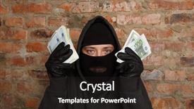  Presentation with brick wall - Colorful theme enhanced with surrender - cracker standing near brick wall backdrop and a  colored foreground