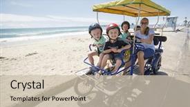  Presentation with bike - PPT layouts featuring surrey bike ride along background and a  colored foreground