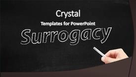  Presentation with blackboard - Slides featuring surrogacy written on blackboard background and a black colored foreground