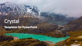  Presentation with automotive - Presentation design with surround - small lake spring background and a dark gray colored foreground