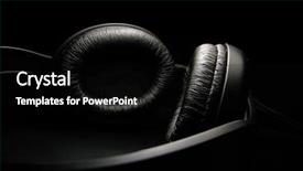  Presentation with sound - Presentation consisting of surround sound - black headphones background and a  colored foreground