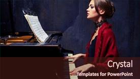  Presentation with abstract black and red - Presentation theme having surround sound - side mid shot of charming background and a wine colored foreground