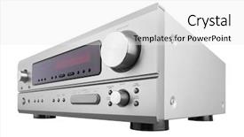  Presentation with paranormal cinema - Slide set consisting of surround sound system - av receiver for home cinema background and a white colored foreground