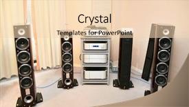  Presentation with music on a pa system - Colorful theme enhanced with surround sound system - hi-fi music 3 backdrop and a  colored foreground