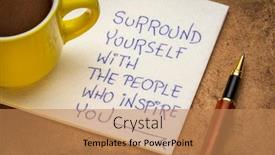  Presentation with personal development - Presentation theme with surround-yourself-with-the-people background and a coral colored foreground