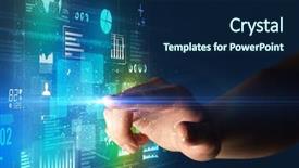  Presentation with light green - Slides having surrounded by blue and green background and a  colored foreground