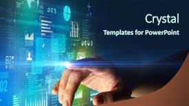  Presentation with light green flourish - Colorful PPT theme enhanced with surrounded by blue and green backdrop and a navy blue colored foreground