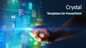  Presentation with light green - PPT theme consisting of surrounded by blue and green background and a  colored foreground