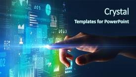  Presentation with light green - Colorful slides enhanced with surrounded by blue and green backdrop and a  colored foreground