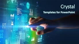  Presentation with light green - PPT theme enhanced with surrounded by blue and green background and a navy blue colored foreground