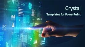  Presentation with light green - Amazing slide deck having surrounded by blue and green backdrop and a navy blue colored foreground