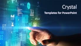  Presentation with light green moving - Theme enhanced with surrounded by blue and green background and a navy blue colored foreground