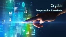  Presentation with light green moving - Amazing slide set having surrounded by blue and green backdrop and a  colored foreground