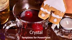  Presentation with top view of candles - Slide deck having surrounded by candles hot drink background and a tawny brown colored foreground