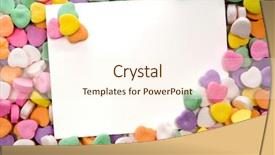  Presentation with candy heart - Cool new presentation with white notecard surrounded by candy backdrop and a cream colored foreground