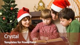  Presentation with members - Slides enhanced with surrounded by his family members background and a  colored foreground