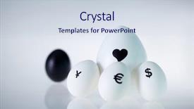  Presentation with egg - Cool new theme with surrounded by three small eggs backdrop and a  colored foreground