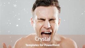  Presentation with water drops - Theme with surrounded by water drops wash background and a coral colored foreground