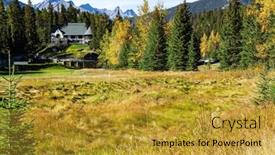  Presentation with indian festival cover page - PPT theme consisting of surroundings-of-the-town background and a gold colored foreground