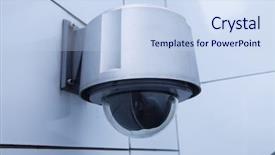  Presentation with surveillance - Colorful slide deck enhanced with versus after comparison make a change for the best towards a bright new future backdrop and a light gray colored foreground