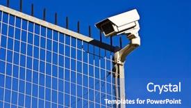  Presentation with surveillance - Amazing slide deck having surveillance cameras - security cam backdrop and a teal colored foreground