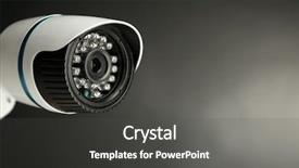  Presentation with cctv camera - Beautiful presentation featuring surveillance cameras - security cctv camera on grey backdrop and a dark gray colored foreground