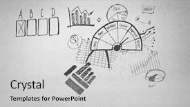 Presentation with digital statistics - PPT layouts having survey statistics graphics with grey background and a light gray colored foreground