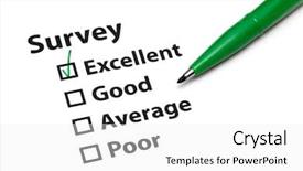  Presentation with survey - Colorful PPT theme enhanced with survey backdrop and a white colored foreground