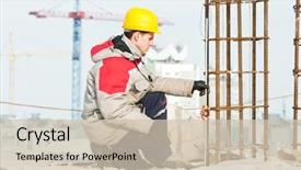  Presentation with survey - Amazing presentation having surveyor worker assistant working backdrop and a  colored foreground